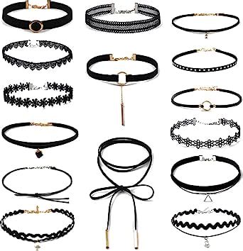 15 Stück Schlüsselbeinketten Choker Halsketten hochelastisch dehnbar