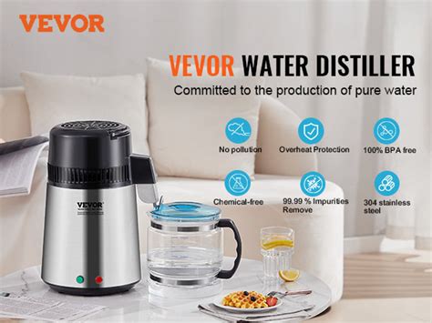 Vevor Destilador De Agua L M Quina De Agua Destilada L H L D A