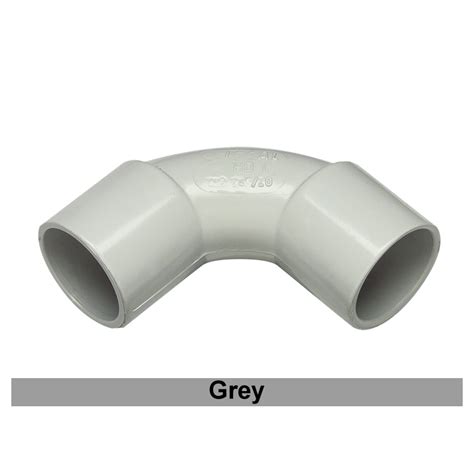 Solid Elbow Deg Mmxr Mm Mm Id Mm L Pvc Grey Mm Electrical