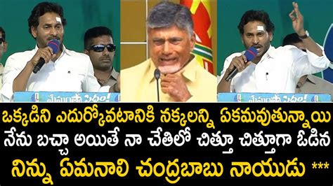 నేను బచ్చా అయితే చంద్రబాబు నువ్వు లుచ్చానా 😱🔥 Cm Ys Jagan Sensational