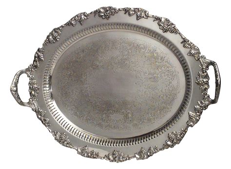 Trays Platters Kitchen Dining Dining Serving Vintage Large Silver