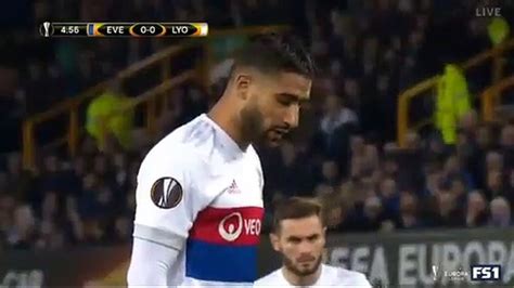 Nabil Fekir Penalty Goal HD Everton 0 1 Olympique Lyonnais 19 10