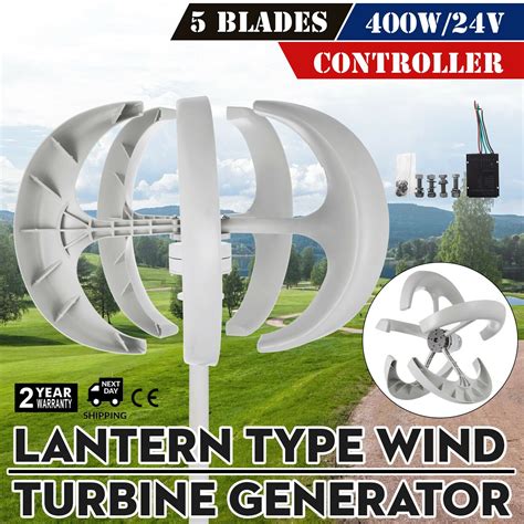 Wind Generator Vertical 400w 24v Lantern Wind Turbine Axis Controller