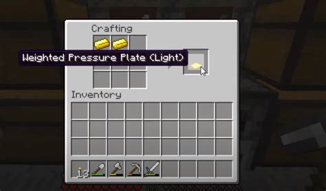 How to Make Weighted Pressure Plate (Light): Minecraft Recipe