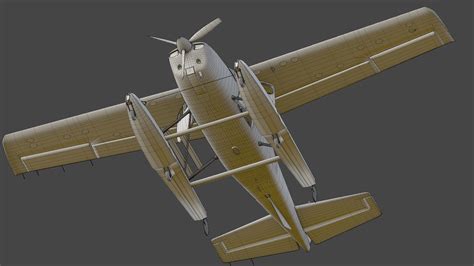 Old Cessna 210 Seaplane 3d Turbosquid 2146223