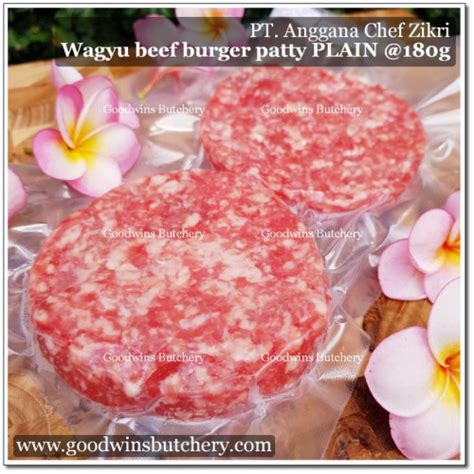 Australia Beef Burger Patty Wagyu Unseasoned Chef Zikri Frozen 350g 2pcs