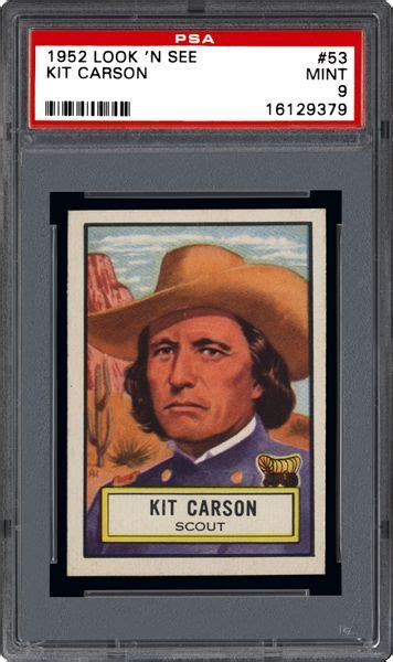 1952 Topps Look N See Kit Carson Psa Cardfacts®