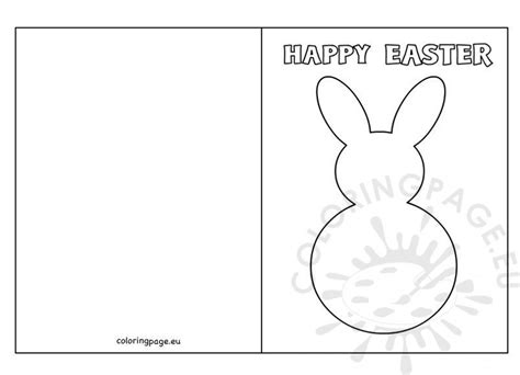 Easter Bunny Card Template – Coloring Page