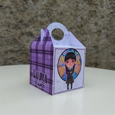 Caixa Lancheirinha Wandinha Produtos Personalizados No Elo7