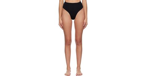 Mugler Black Corset Bikini Bottoms Lyst