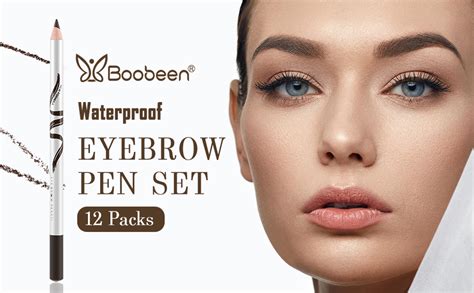 Amazon Boobeen 12 Packs Eyebrow Pencils With Soft Brush 2 In 1