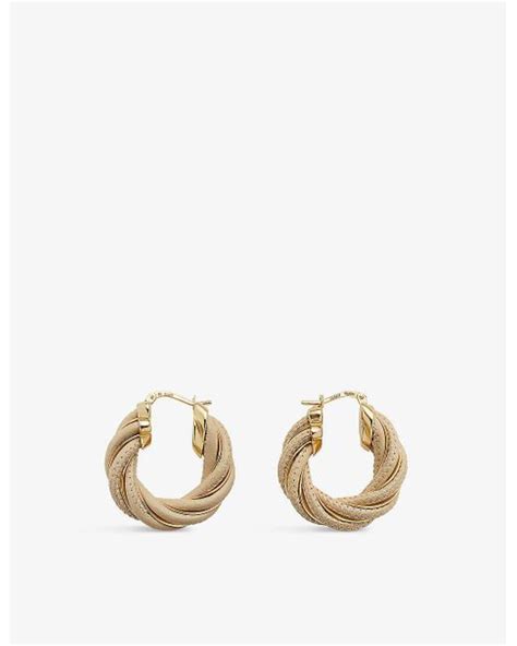 Bottega Veneta Twist Ct Yellow Gold Plated Sterling Silver And