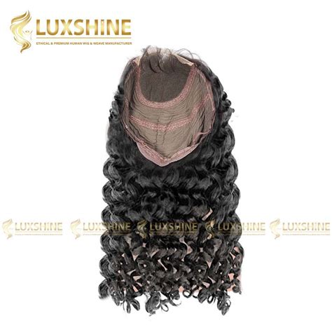 Loose Curly Black Lace Closure Wig Luxshine Hair