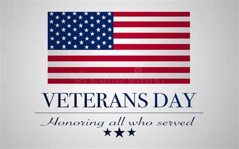 Veterans Day Thank You Design Stock Vector Illustration Of Concept