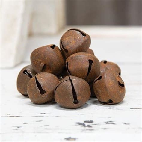 30 MM 12 Rusty LOOK Tin Jingle Bells Primitive Crafts Rustic Etsy