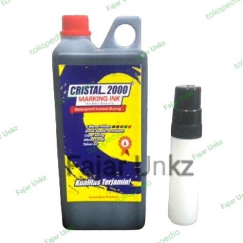 Jual TINTA SPIDOL PERMANENT KARUNG REFILL CRISTAL 2000 KEMASAN 1 LITER