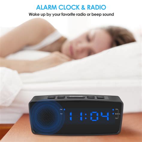 FM Alarm Radio Dimmable LED Display Clock Radio Ba... – Grandado