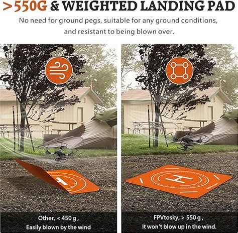 Fpvtosky Drone Landing Pad Universal Large 2051cm Fast Fold Double Sided Waterproof Landig