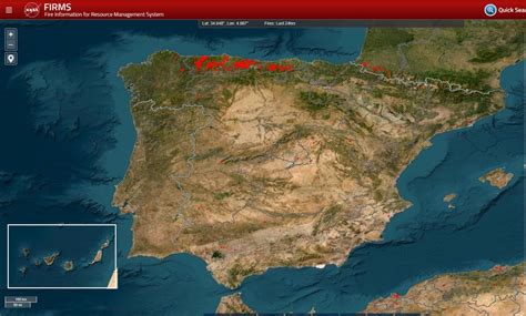 Mapa De Los Incendios Activos En Asturias Y El Resto De España