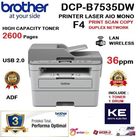 Jual Brother Dcp B Dw Printer Laser Mono Aio B Duplex Wifi