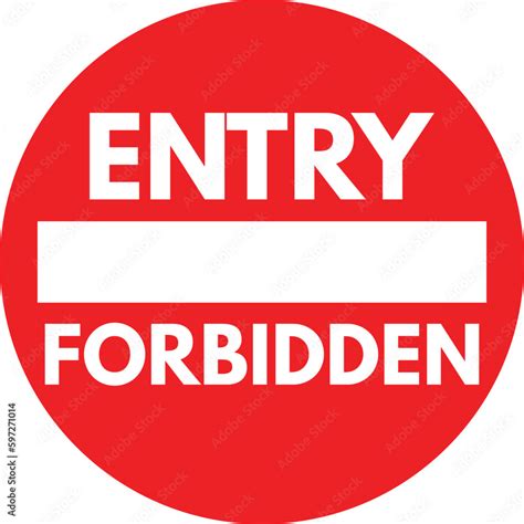 Vetor De Entry Forbidden Icon Red Prohibition Sign Vector No Entry