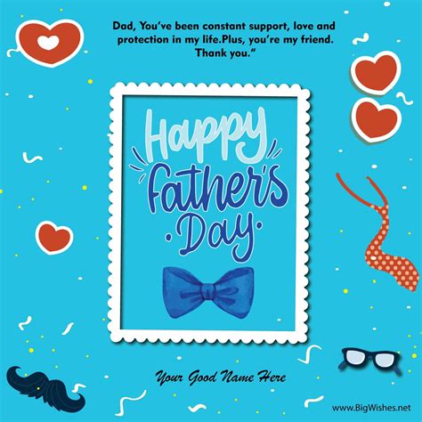 Father's Day Wishes Lovely Quotes Card for Dad or StepDad