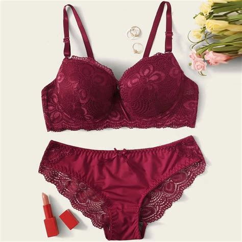 Fashion Transparent Mesh Lace Cup Bra Two Pieces Underwear Lace Sexy Lingerie Pajamas Sexy
