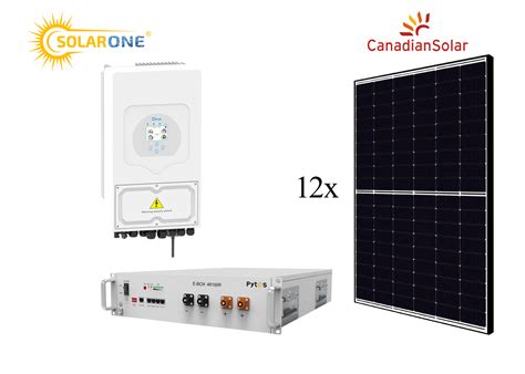 Kit sistem fotovoltaic OFF GRID 5kW monofazat invertor DEYE și 12