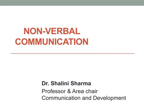 Non-Verbal Communication and types of NVCs | PPTX