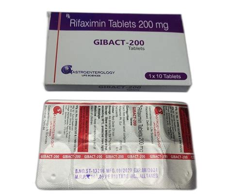 Gibact 200 Mg Rifaximin Tablets At Rs 195 Stripe Pharmaceuticals