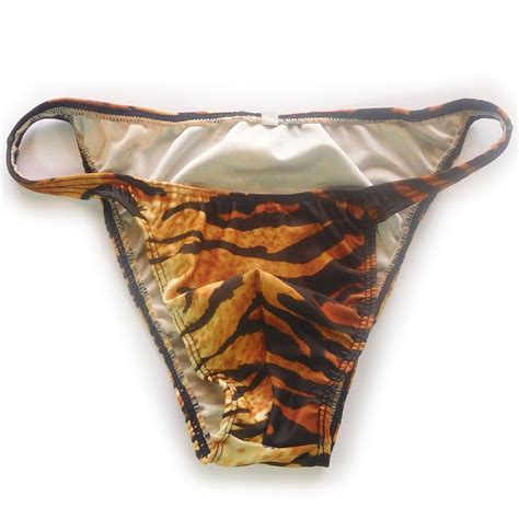 K377 P Mens String Bikini String Narrow Waist Body Posing Printed Swim Fabric EBay