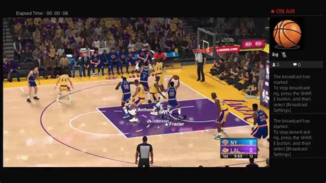 Lakers Vs New York Live Ps Broadcast Nba K Youtube