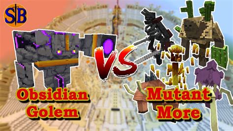 Obsidian Golem Golemania Vs Mutant More Minecraft Mob Battle YouTube