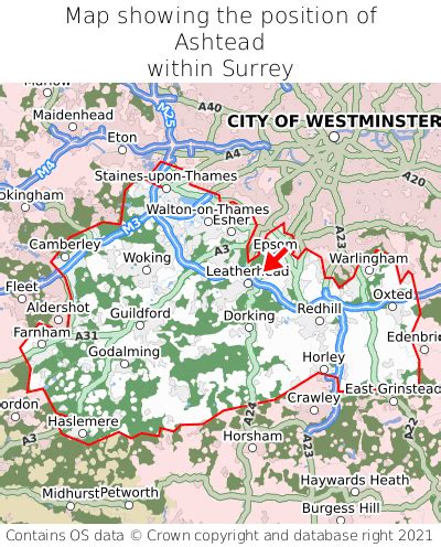 Where is Ashtead? Ashtead on a map