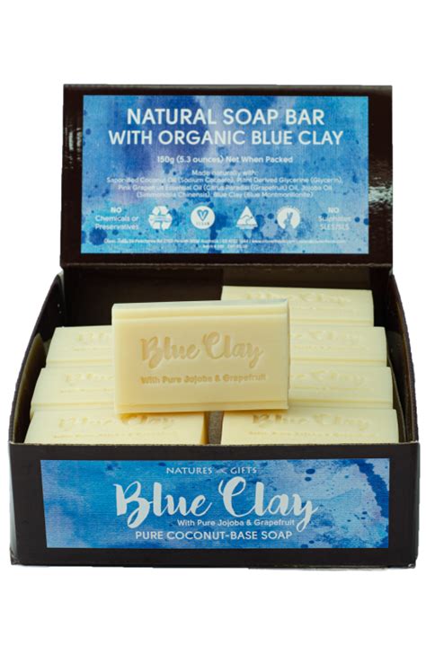 Natural Soap Bar With Organic Blue Clay 150g Ts Ideas For Him