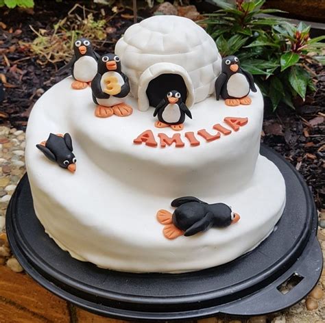 Geburtstag Pinguin Torte Fondant Pinguin Cake Topper Pinguin Topper