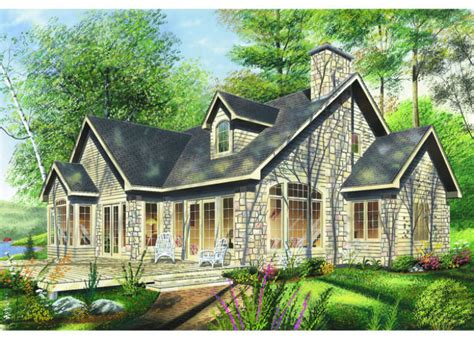 Lake Front Plan: 2,037 Square Feet, 4 Bedrooms, 2 Bathrooms - 034-00031