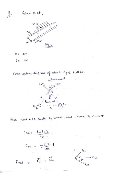 Solved Two Infinitely Long Parallel Wires Are Lying On The Ground A