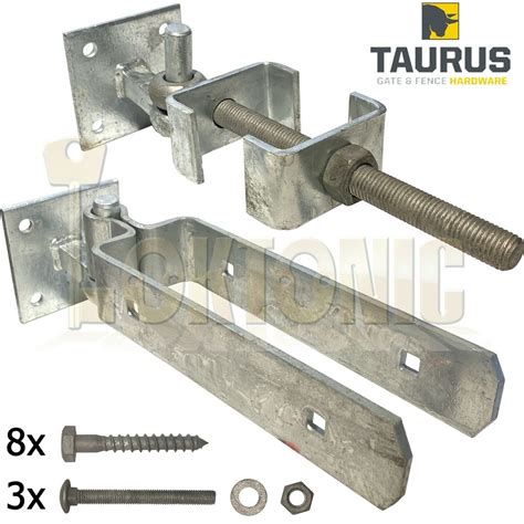 Galvanised Pc Heavy Duty Adjustable Field Gate Hinge Set With Hook On