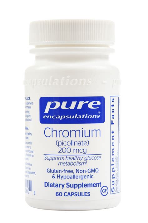 Chromium Picolinate 200mcg 60c Pure Encapsulations Arcana Empothecary