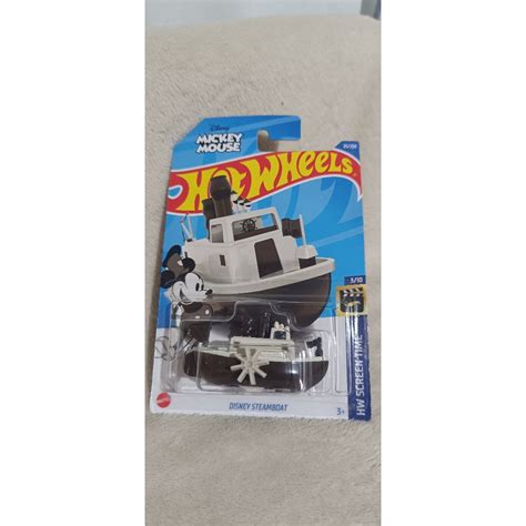Hot Wheels Disney Steamboat Mickey Mouse HW Screen Time Hotwheels Carrinhos