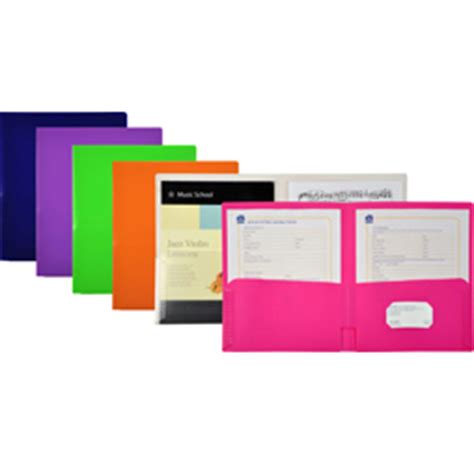 PLASTIC POCKET FOLDERS & CLEAR FRONT REPORT COVERS: cd pockets & more From Lion Office Product