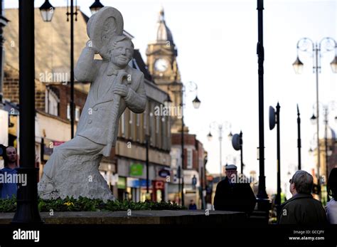 The statue of comedian Ernie Wise, one half of the much loved Morecombe ...