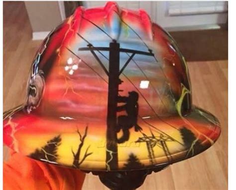 Lineman painted hardhat | Lineman gifts, Power lineman, Lineman love