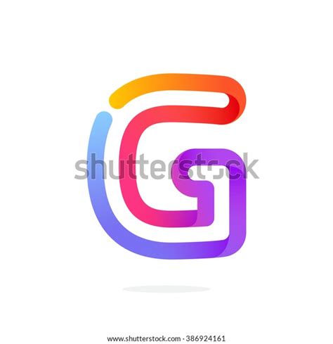 G Letter Colorful Logo Font Style Stock Vector Royalty Free