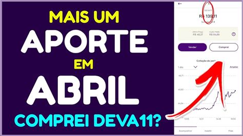 COMPREI MAIS COTAS DE FUNDOS IMOBILOÁRIOS DEVA11 VEJA QUANTO INVESTI