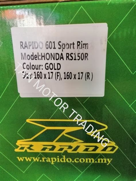 Rapido Sport Rim 601 Honda Rs150rsx150 Auto Accessories On Carousell