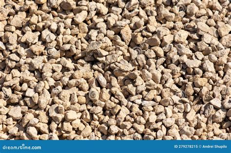 Pile Of Gravel In Construction Site Closeup Of Photo Stock Image