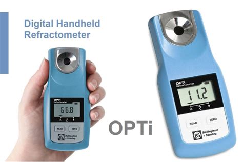 Opti Digital Handheld Refractometer With 50 Accessible Scales Pt