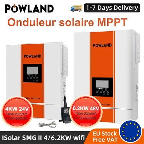 Powland 6 2kw 4kw Off Grid Hybrid Solar Inverter 48v 24v To 230vac Mppt